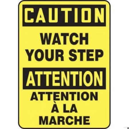 Accuform BILINGUAL SAFETY SIGN  FRENCH 20 in  FBMSTF632VS FBMSTF632VS